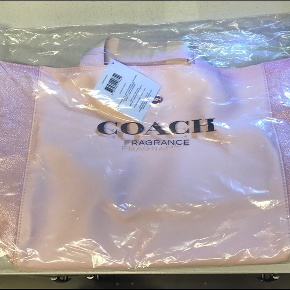 1 LEFT 💖 COACH Pink Glitter Canvas Tote - Picture 5 of 7